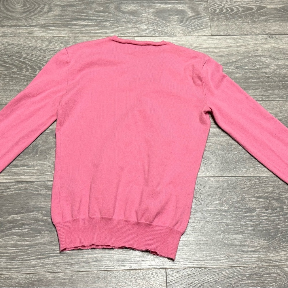 Ralph Lauren Women's Pink V-Neck Sweater - Picture 2 of 6